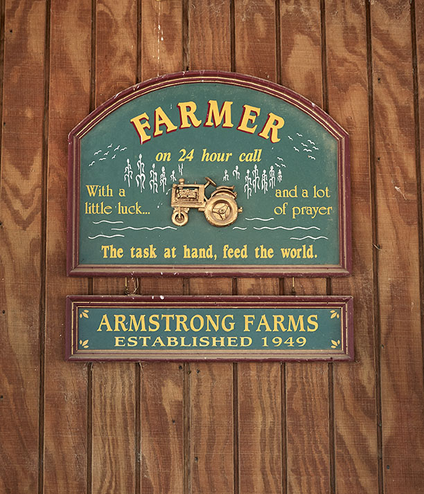 Sign about farming by Alison Gootee Photography