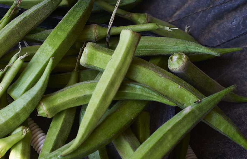 Okra grown by a Black Farmer by Alison Gootee Photography