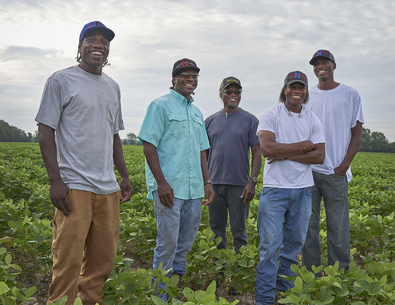 portrait of 5 Black farmers by Alison Gootee Photography