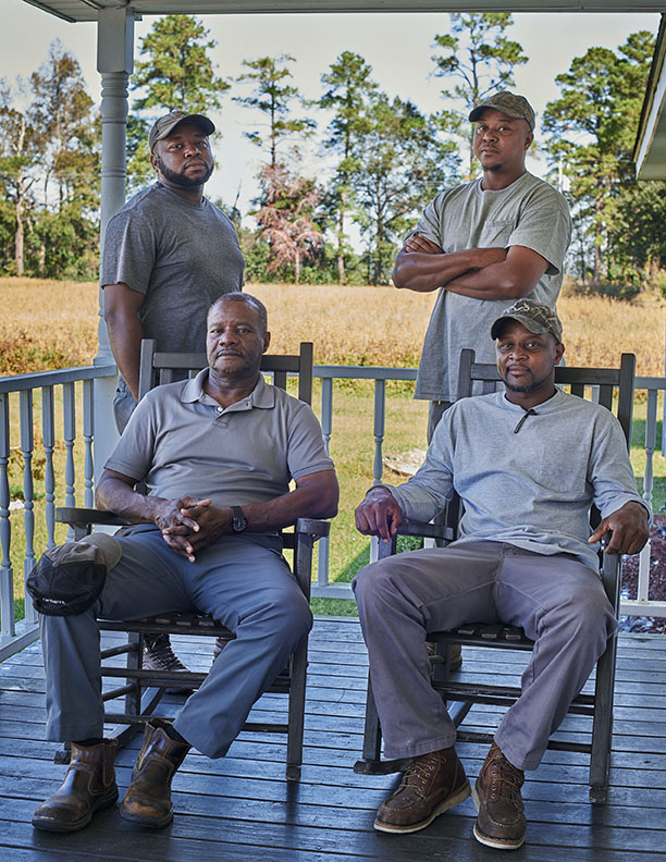 Multigenerational Black Farmers on porch by Alison Gootee Photography