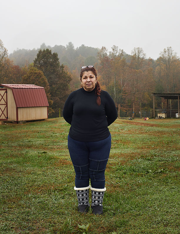 Latina Farmer in field by Alison Gootee Photography