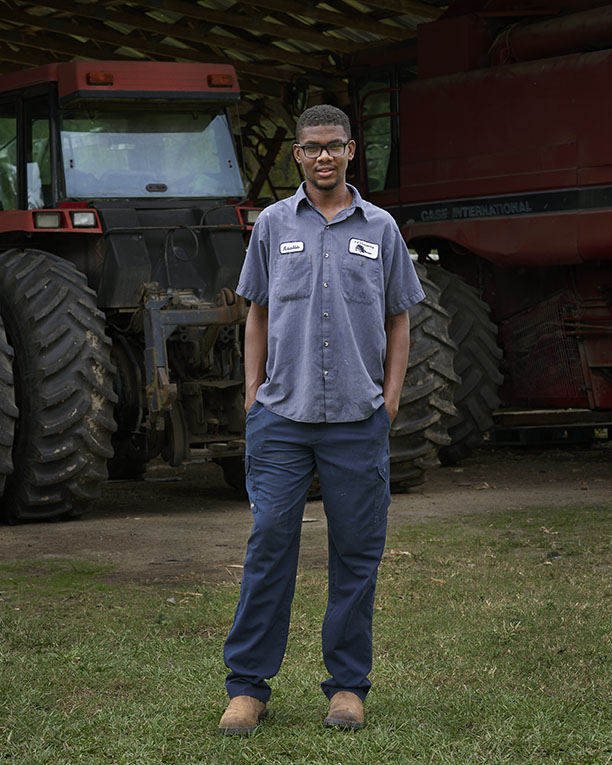 Full portrait of Young Black Farmer by Alison Gootee Photography