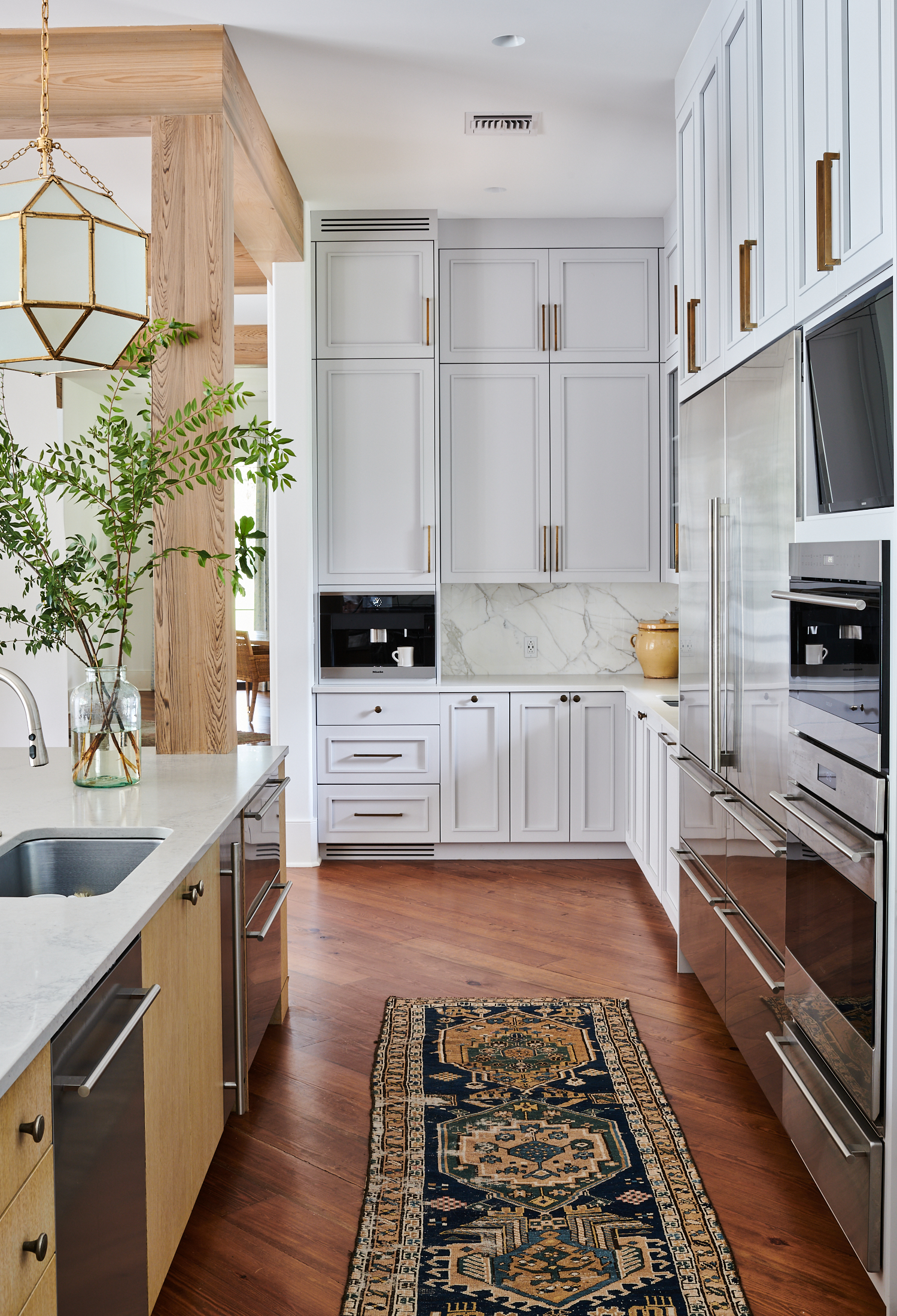 Kitchen cabinerts and built in coffee maker by Alison Gootee Photography for Logan Killen Interiors 