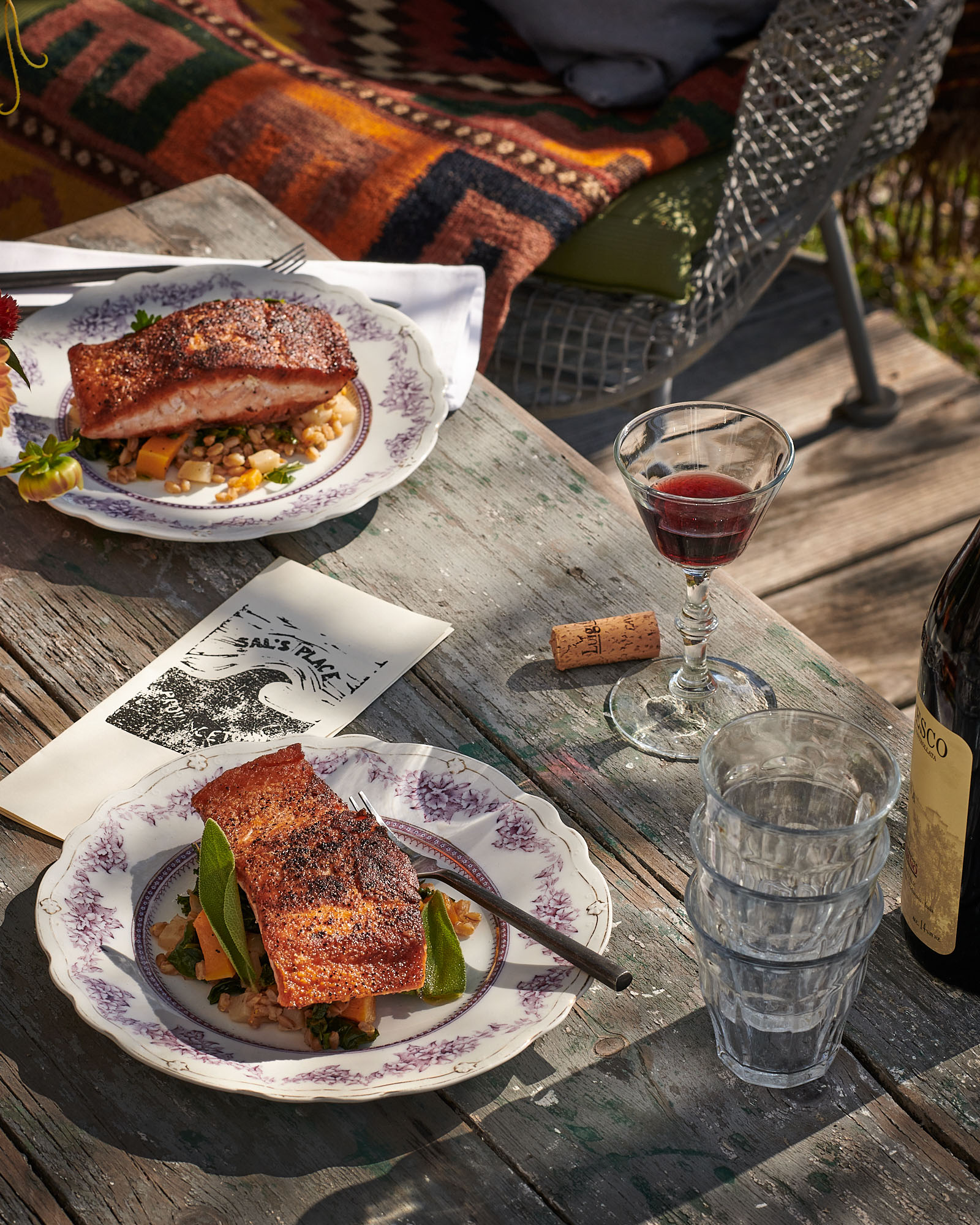 Salmon dishes from Sals Provinetown by Alison Gootee Photography 