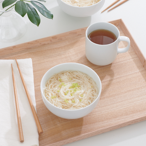 Air bnb and muji ad with bowl on tray by Alison Gootee Photography