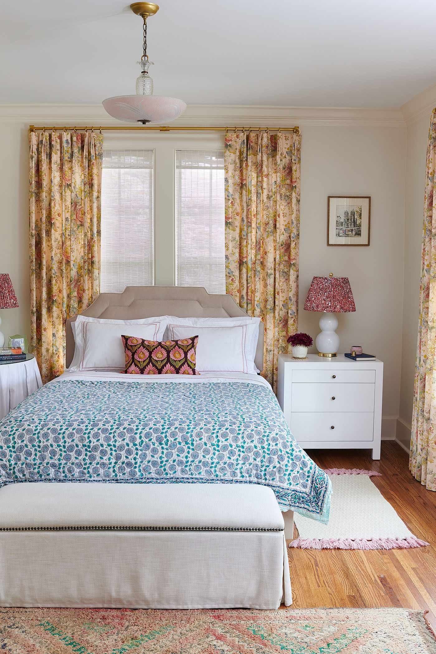 floral bedroom in Southern Living Magazine in Nashville by Alison Gootee Photography