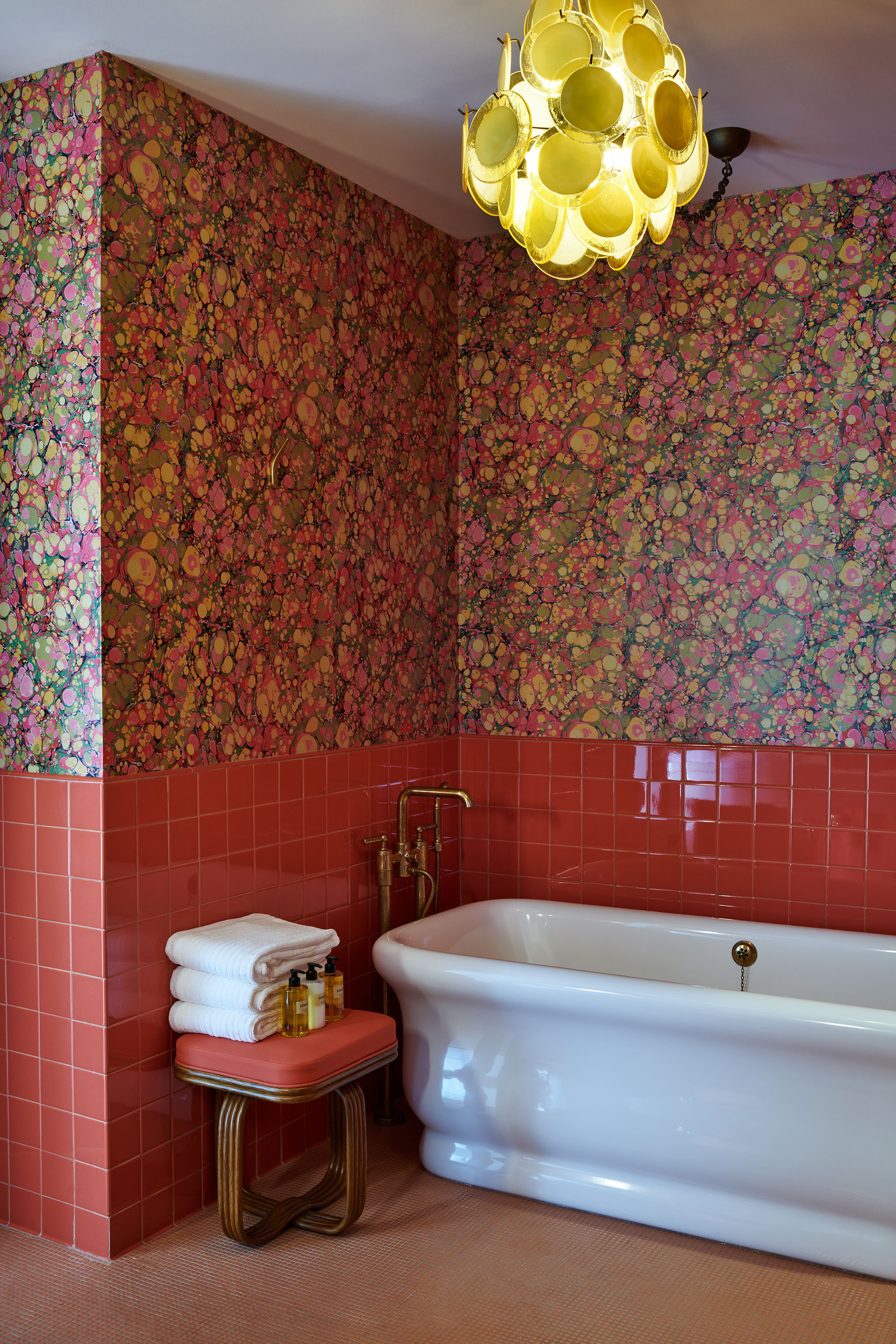 Guest bathroom with bathtub Hotel St.Vincent in New Orleans by Alison Gootee photography