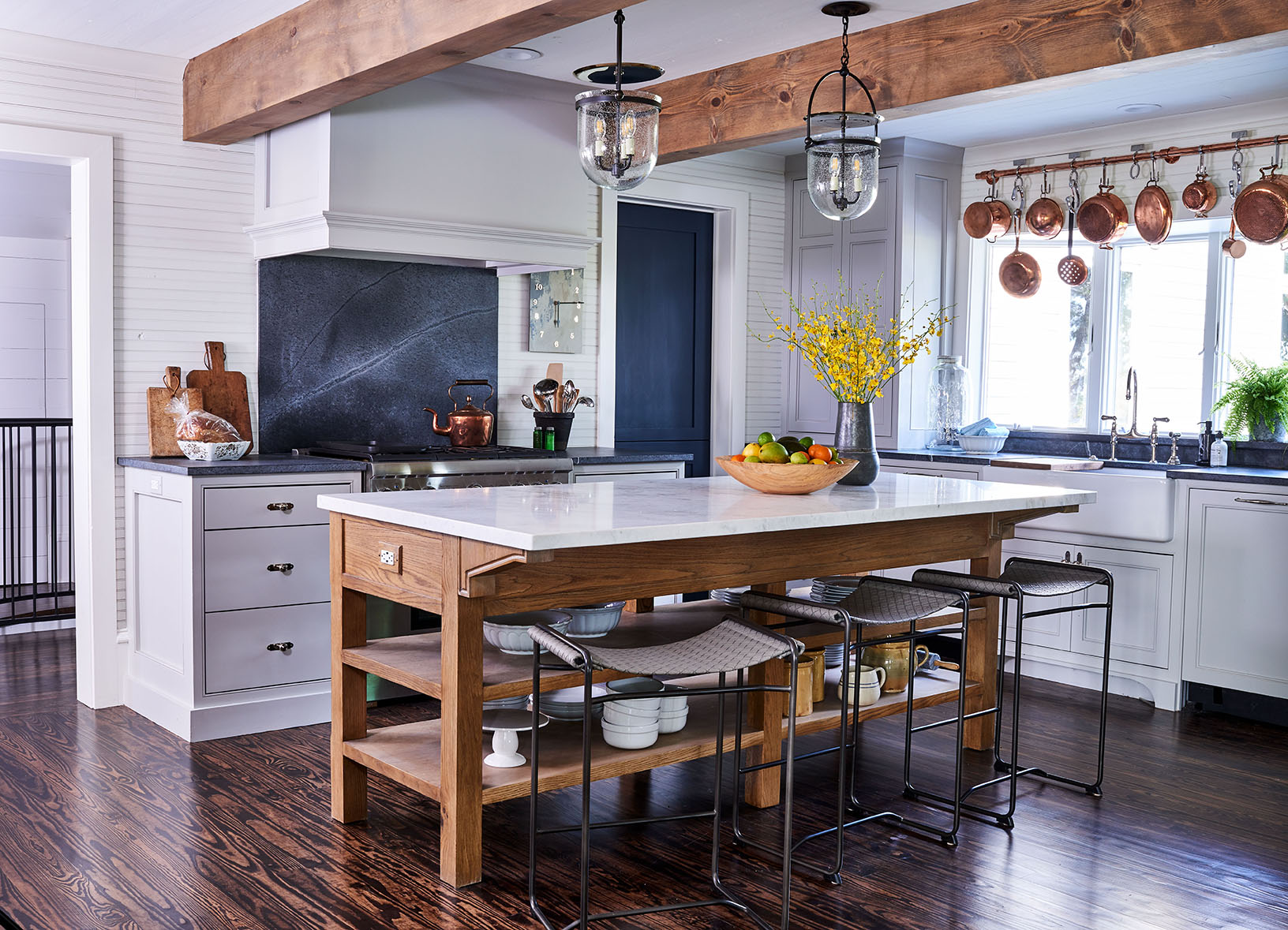 Kitchen Island by Marie Flanigan Interiors in Southern Living Magazine in Brenham Texas by Alison Gootee Photography