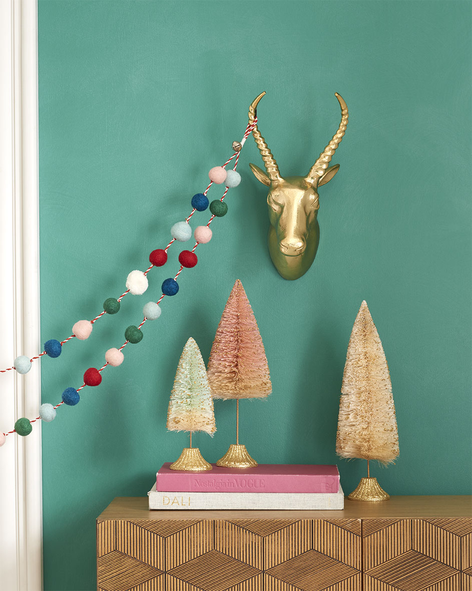 Multicolored Chistmas PomGarland for Target Opalhouse by Alison Gootee