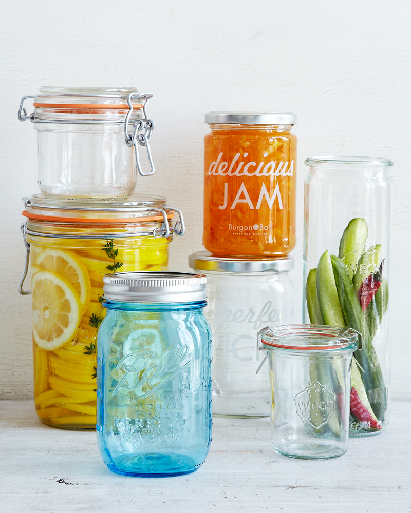 Group of jars for country canning Still-life by Alison Gootee Photography