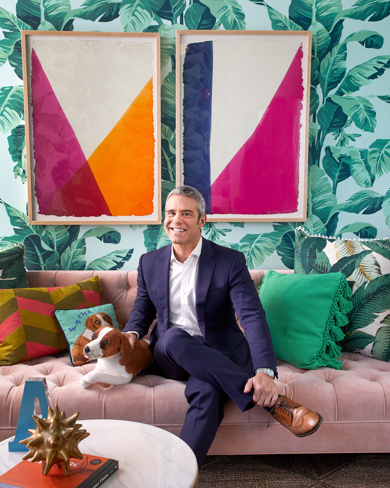 Andy Cohen portrait for Elle Decor Magazine by Alison Gootee Photography