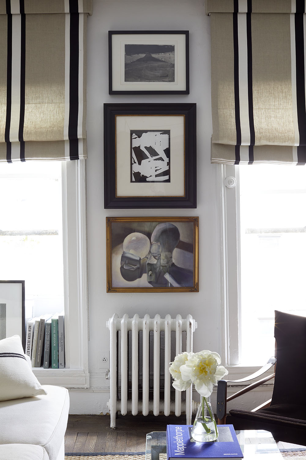Elegant NYC apartment with radiator for House Beautiful Magazine by Alison Gootee Photography 