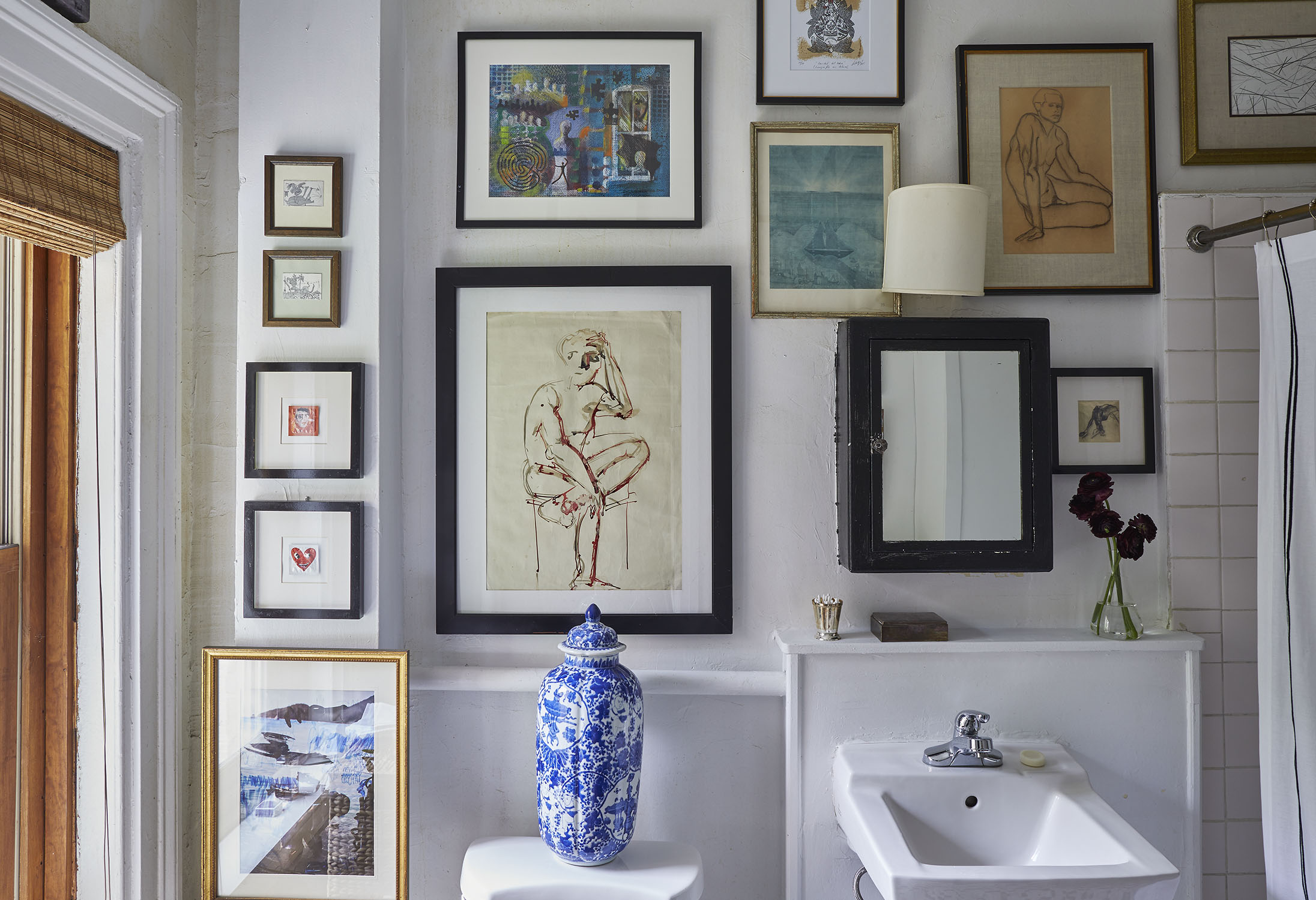 Bathroom gallery wall for House Beautiful Magazine by Alison Gootee Photography 