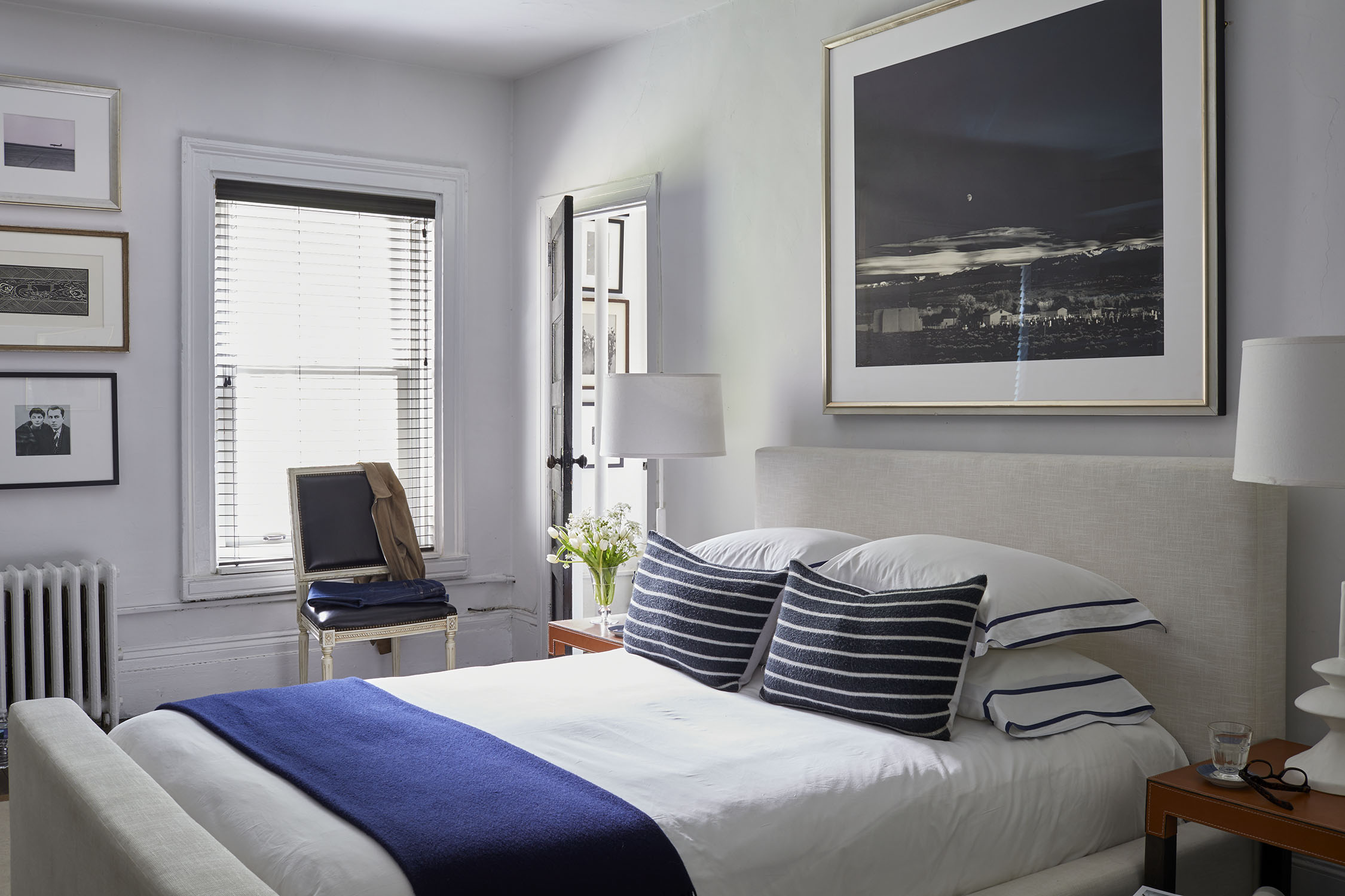 Bedroom with photograph for House Beautiful Magazine by Alison Gootee Photography 