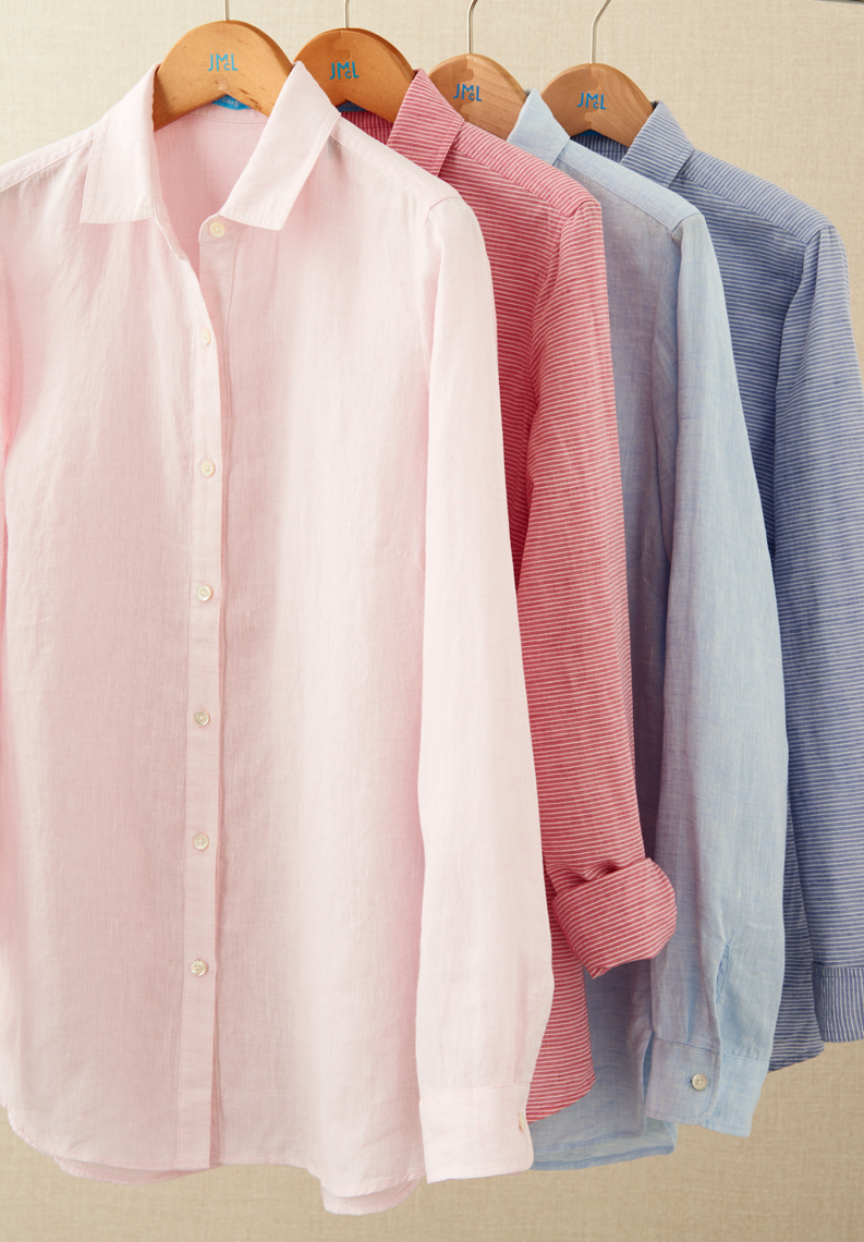 Linen button down fashion Shirts on hangers by Alison Gootee Photography 