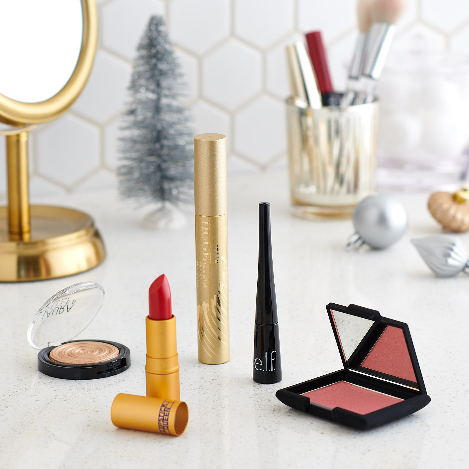 Holiday makeup tubes for Walmart by Alison Gootee Photography