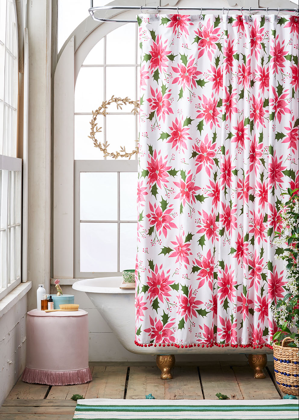 Poinsettia Shower Curtain  for Target Opalhouse by Alison Gootee