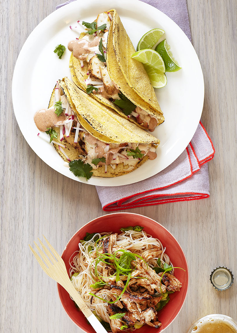Taco Bowl and two tacos is food photography by Alison Gootee Photography
