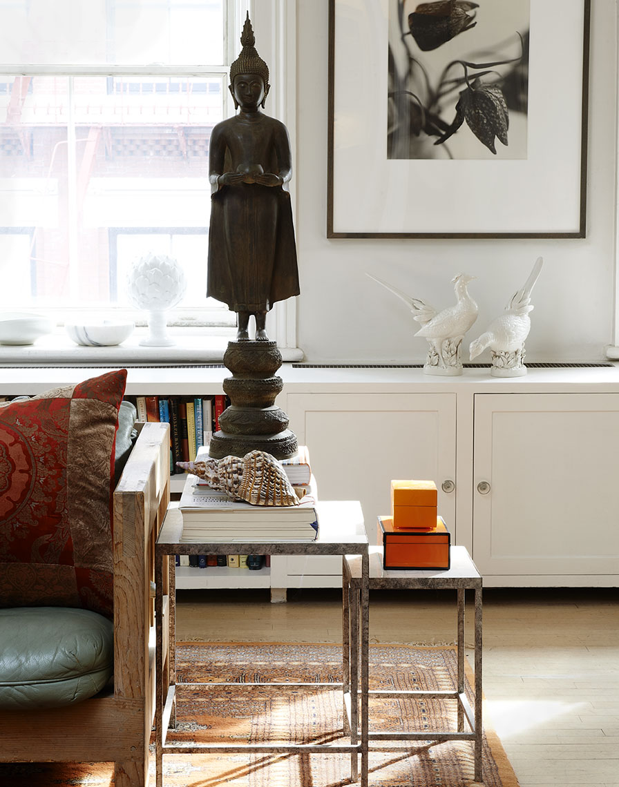 Buddha in NYC loft apartment by Alison Gootee