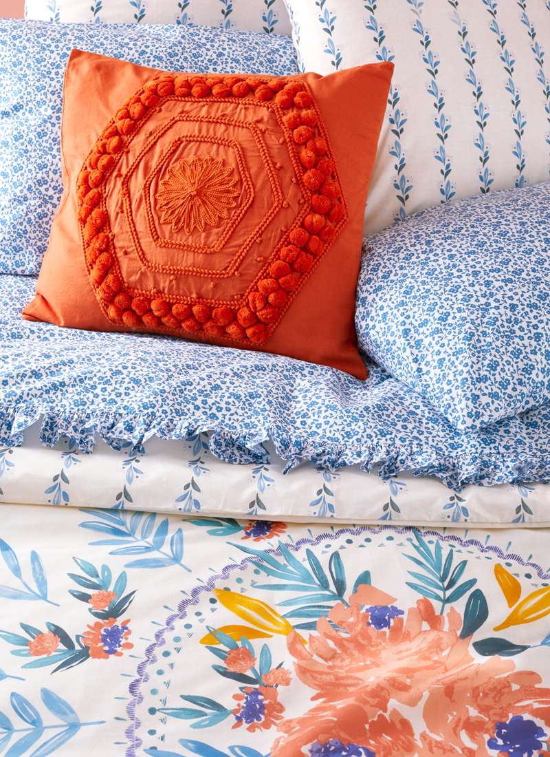 Colorful bedding for HGTV  Magazine by Alison Gootee Photography