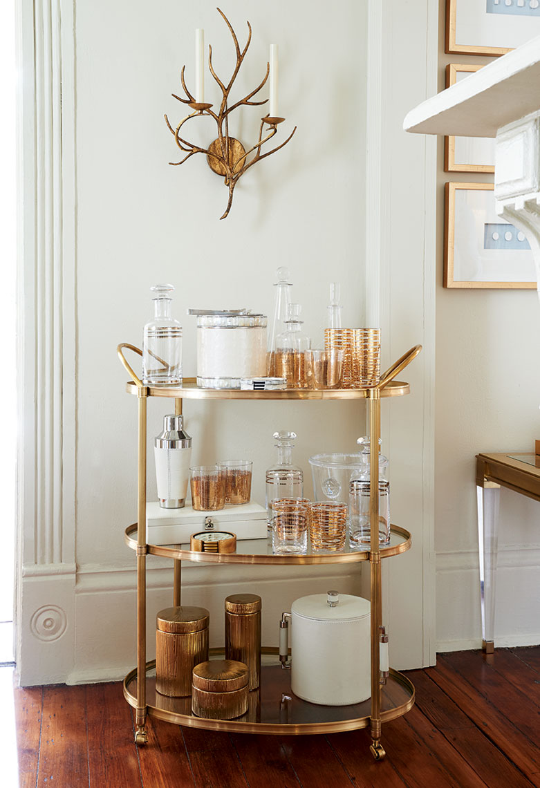 Rivers Spencer bar cart in shop by Alison Gootee Photography