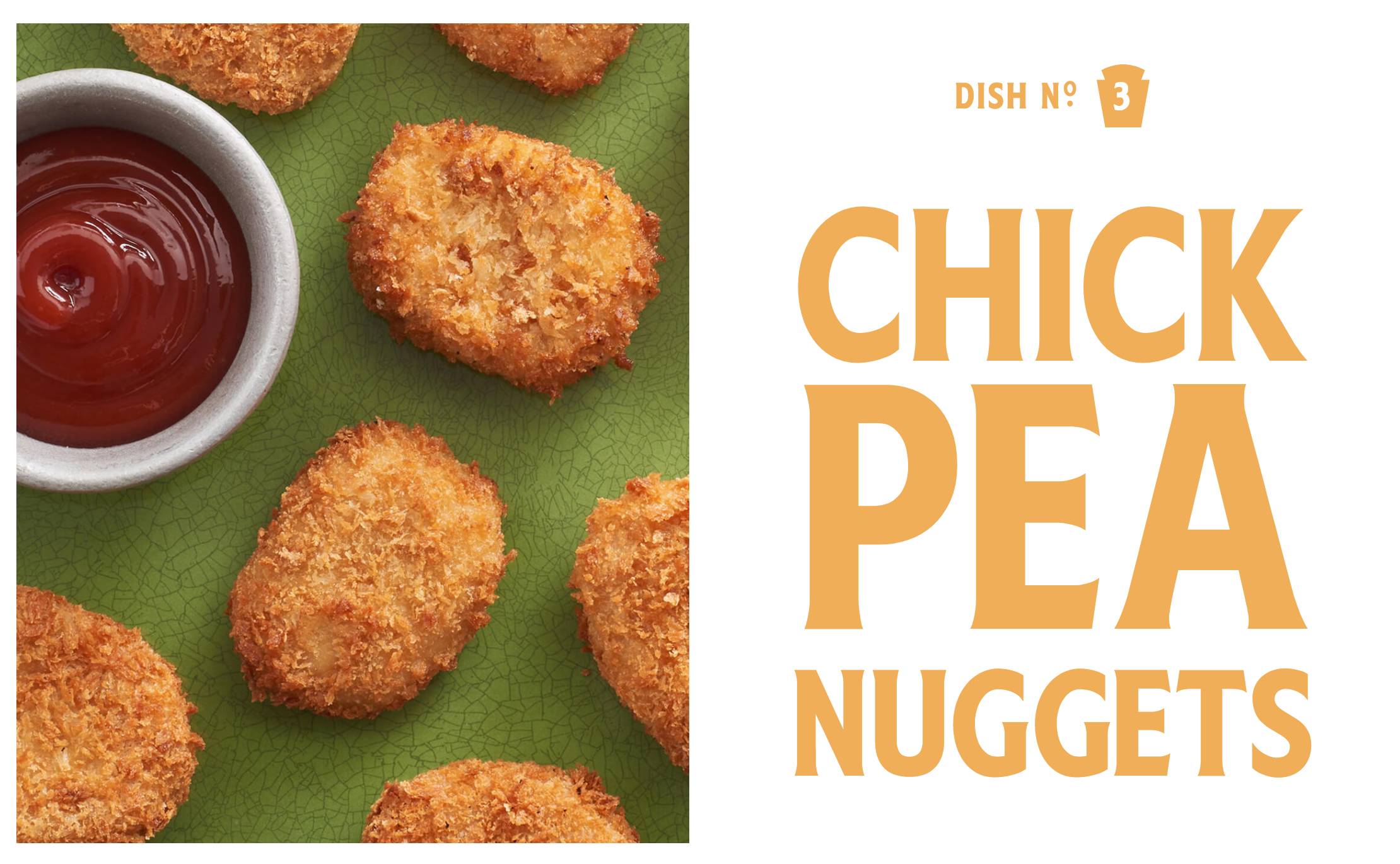 Heinz ad with chick pea nuggets is food photography by Alison Gootee Photography