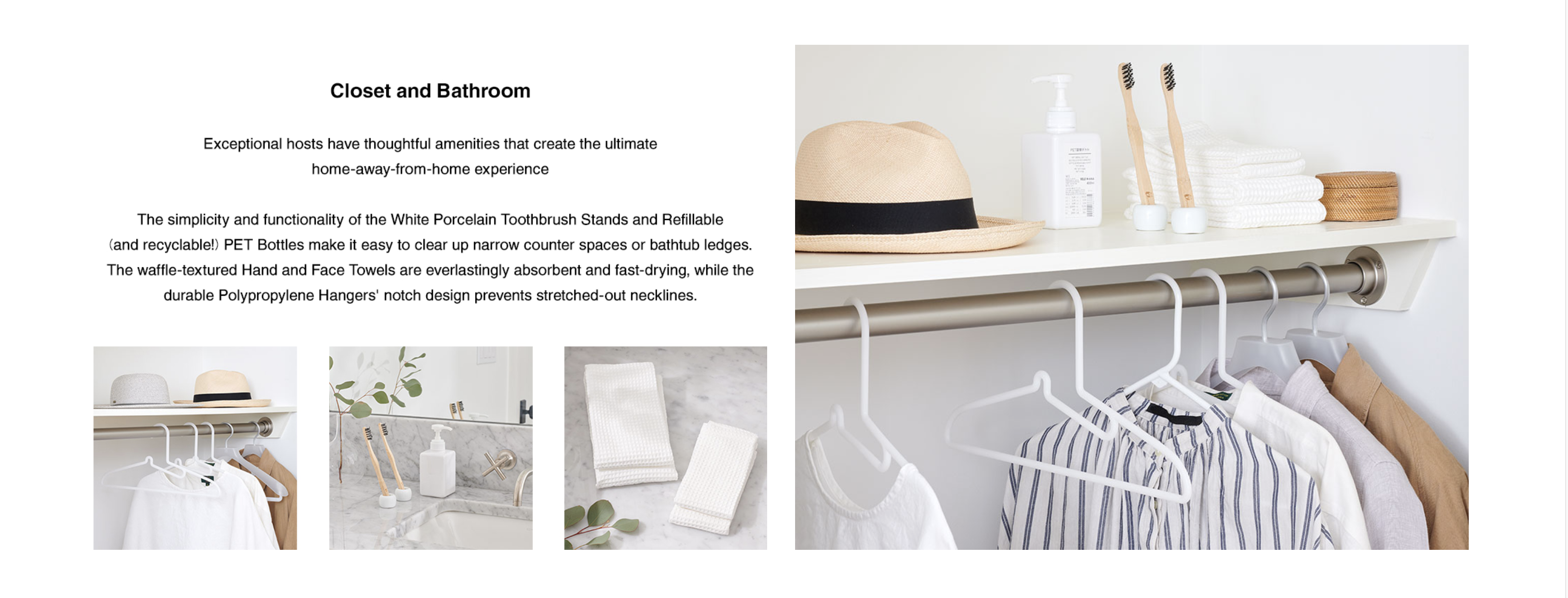 Air bnb and muji Ad of closet organization by Alison Gootee Photography
