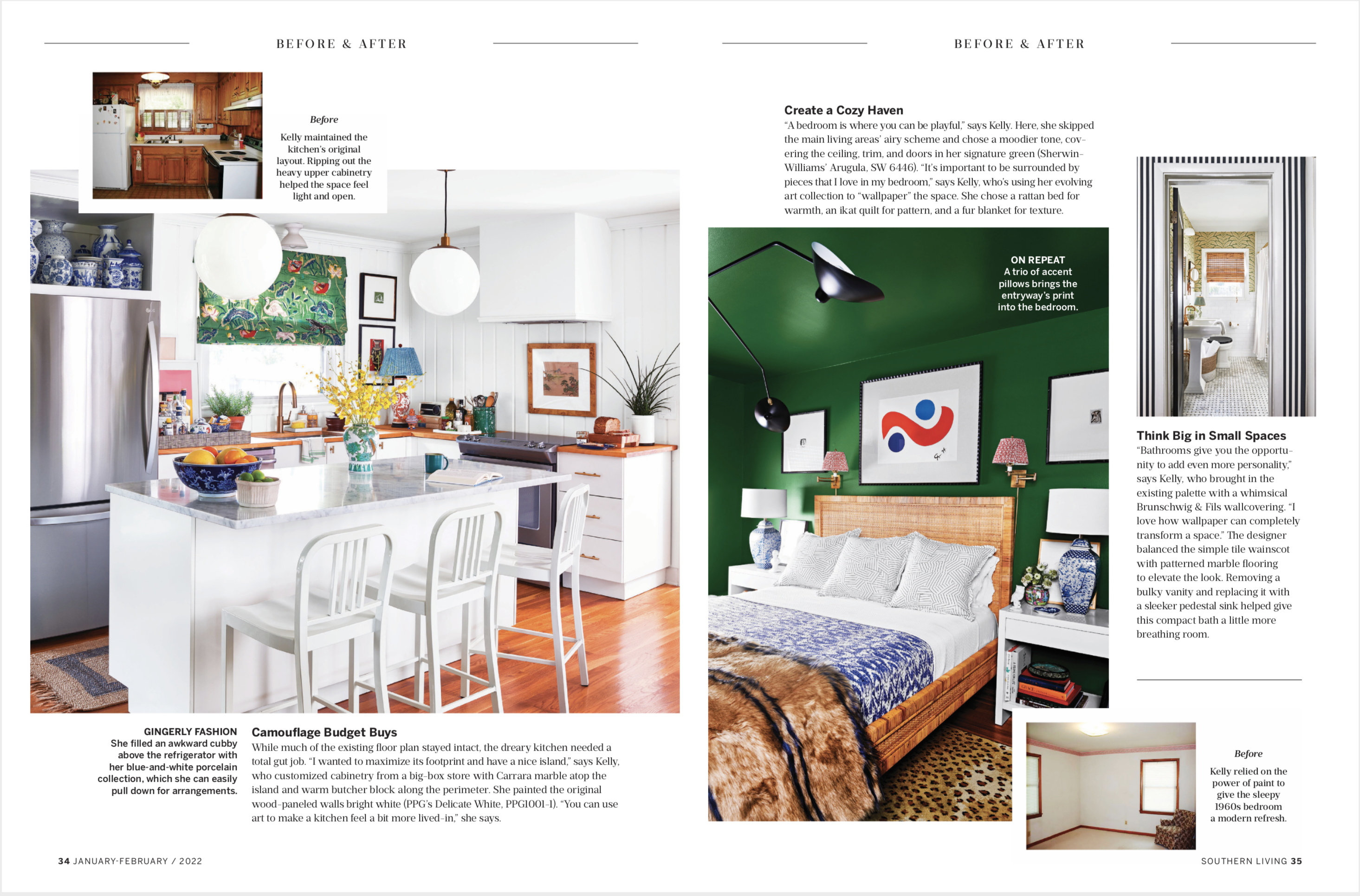 Southern Living Magazine spread 3 of Meg Kelly  by Alison Gootee photography