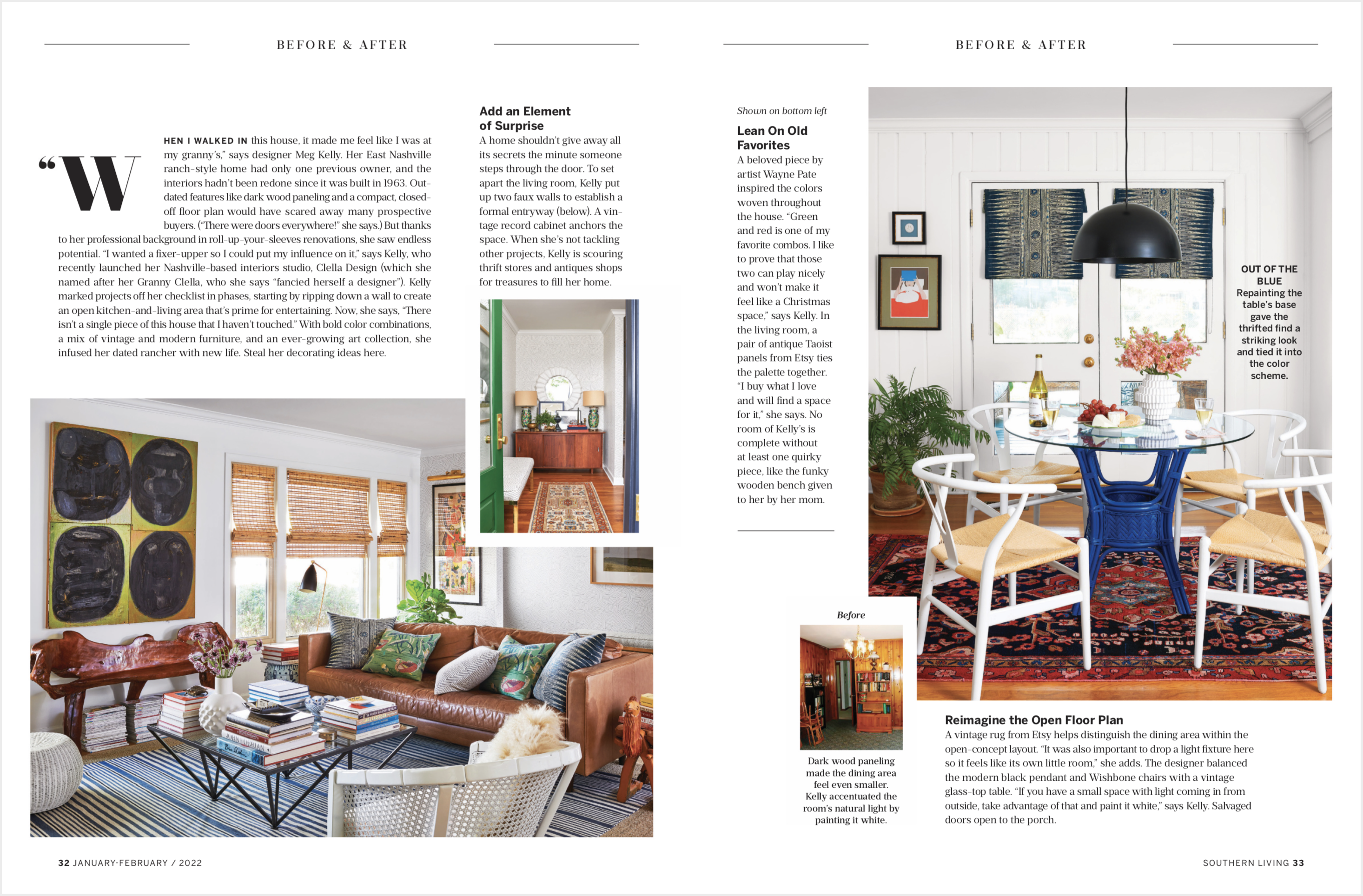 Southern Living Magazine spread 2 of Meg Kelly  by Alison Gootee photography
