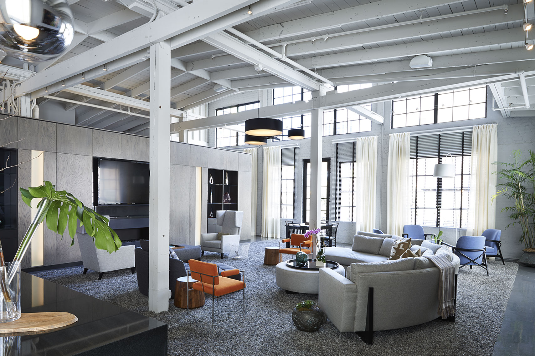 Grand room in New Orleans loft apartment by Alison Gootee