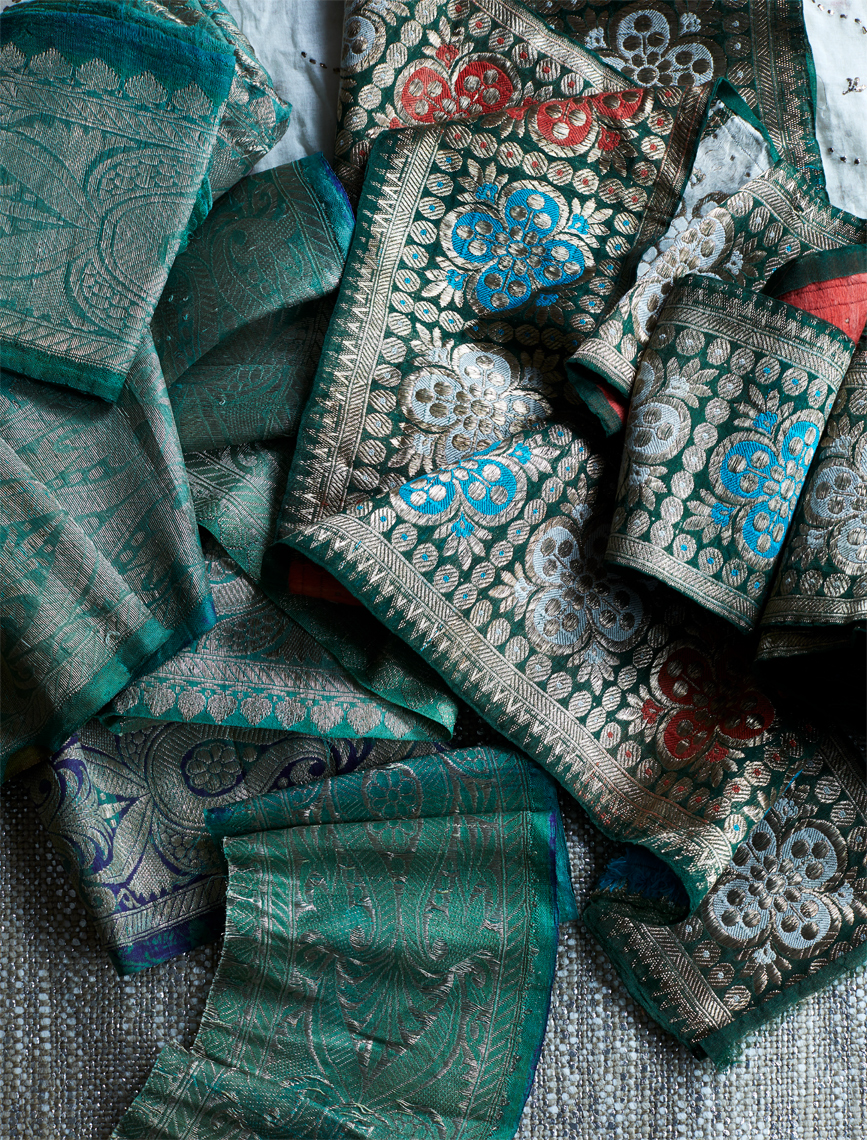 Moody composition of vintage indian sari trim  Still-life by Alison Gootee Photography